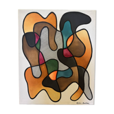 Original abstract painting 83x60cm signed without frame.
