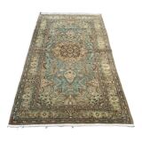 Vintage turkish rug 205x120 cm shabby carpet central anatolian medium