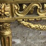Louis XVI style console in carved wood eighteenth
