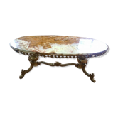 Coffee table marble and bronze Super sixties