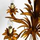 Beautiful 1970s gold-plated 5-arm tall metal chandelier by Hans Kögl