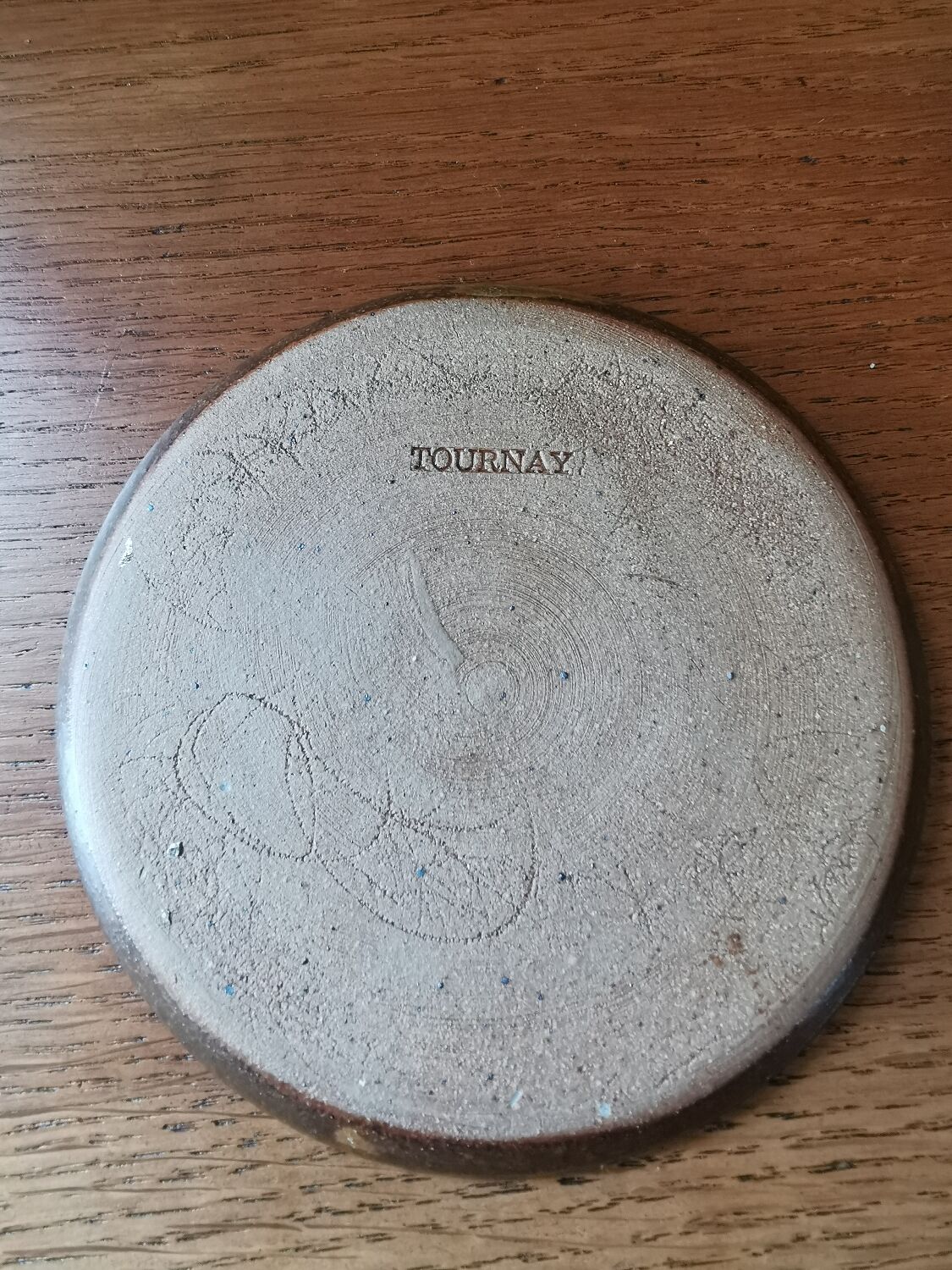 Vintage stoneware coffee service. Signed Tournay