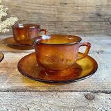 3 Arcoroc Sierra amber cups