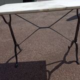 Marble bistro table iron foot