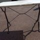 Table de bistrot en marbre pied en fer