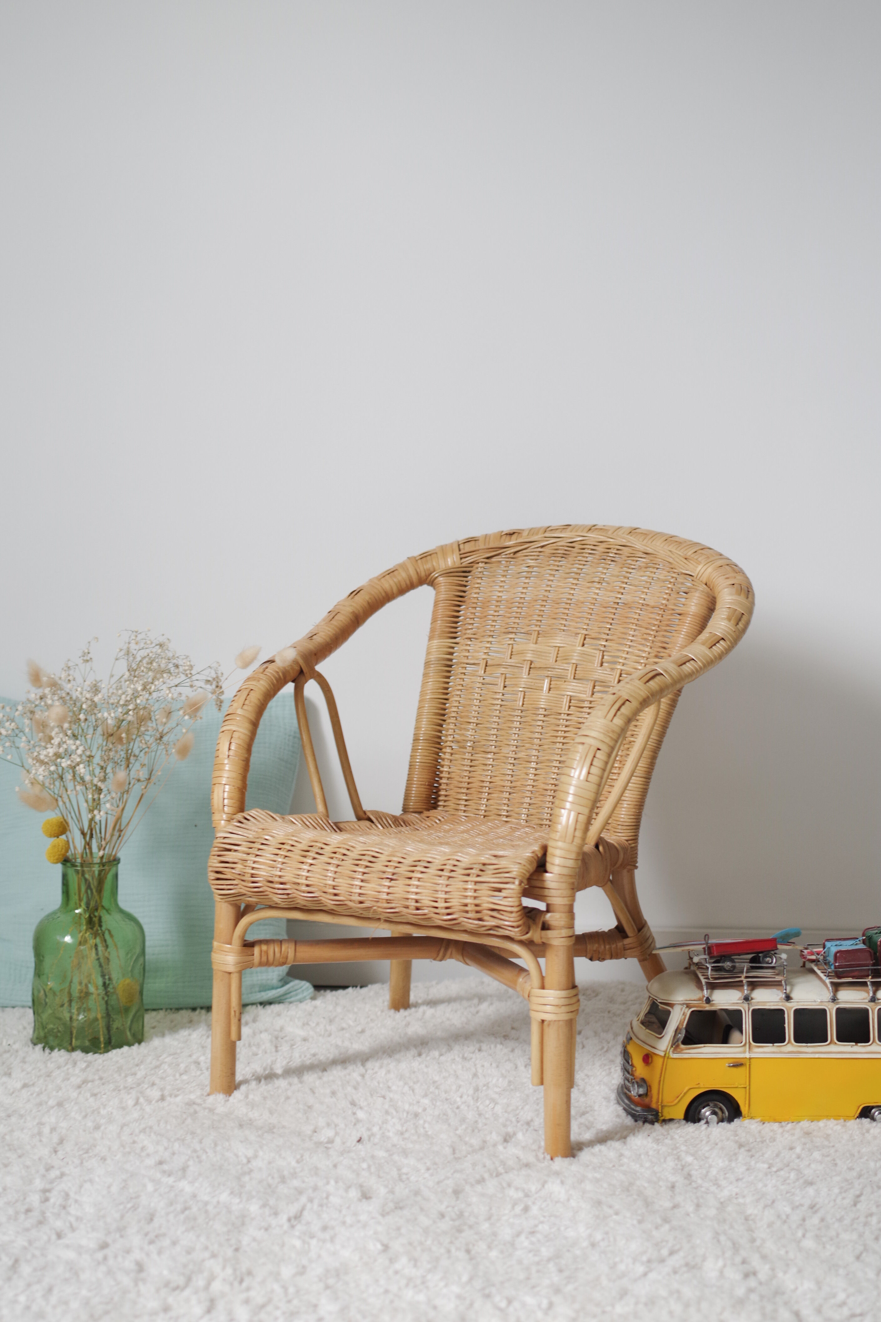 Children's armchair in rattan
