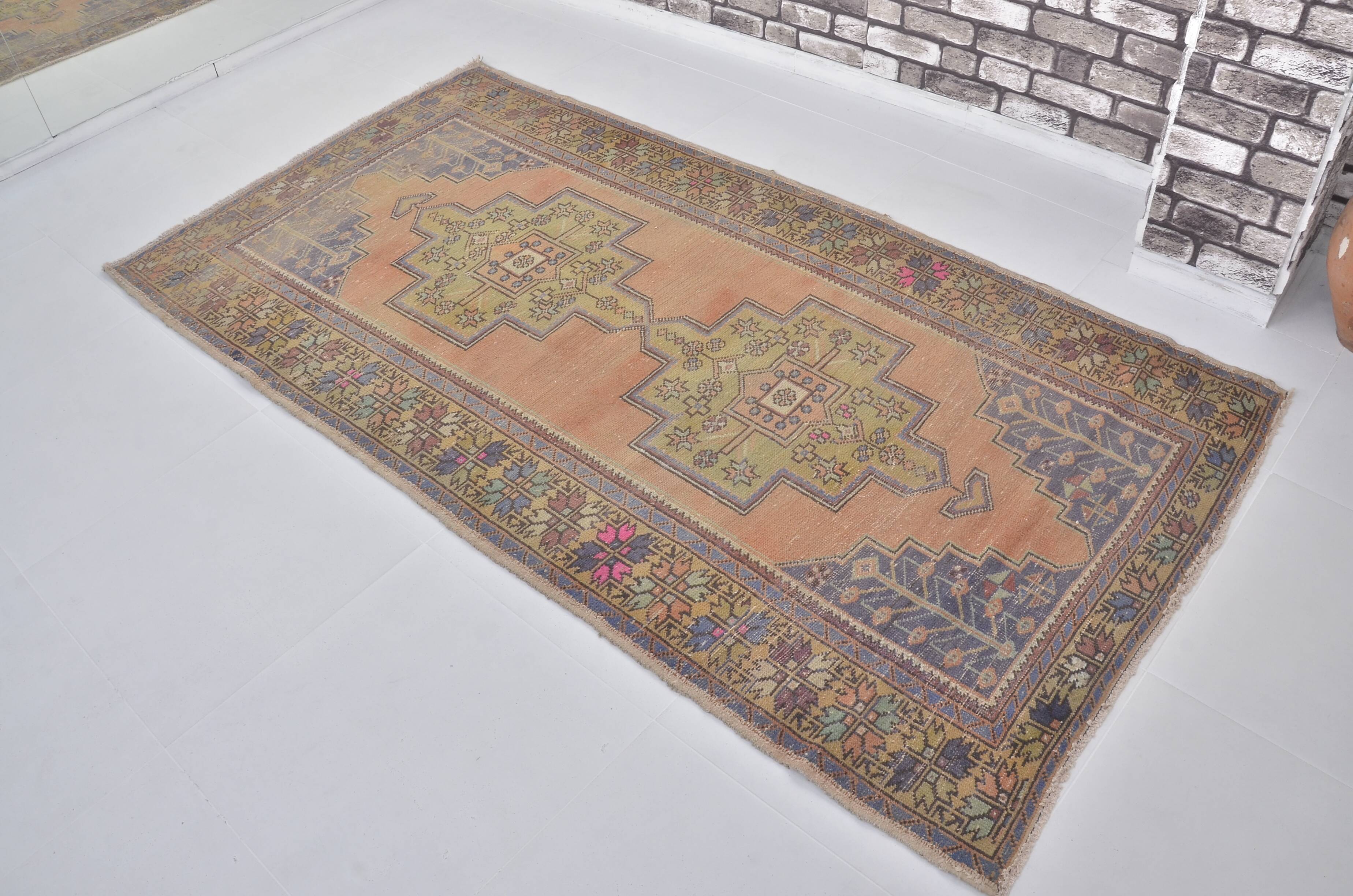 Orange & Brown Turkish Vintage Rug sku M22