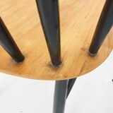 Set of four spindle back chairs, The Netherlands 1960's