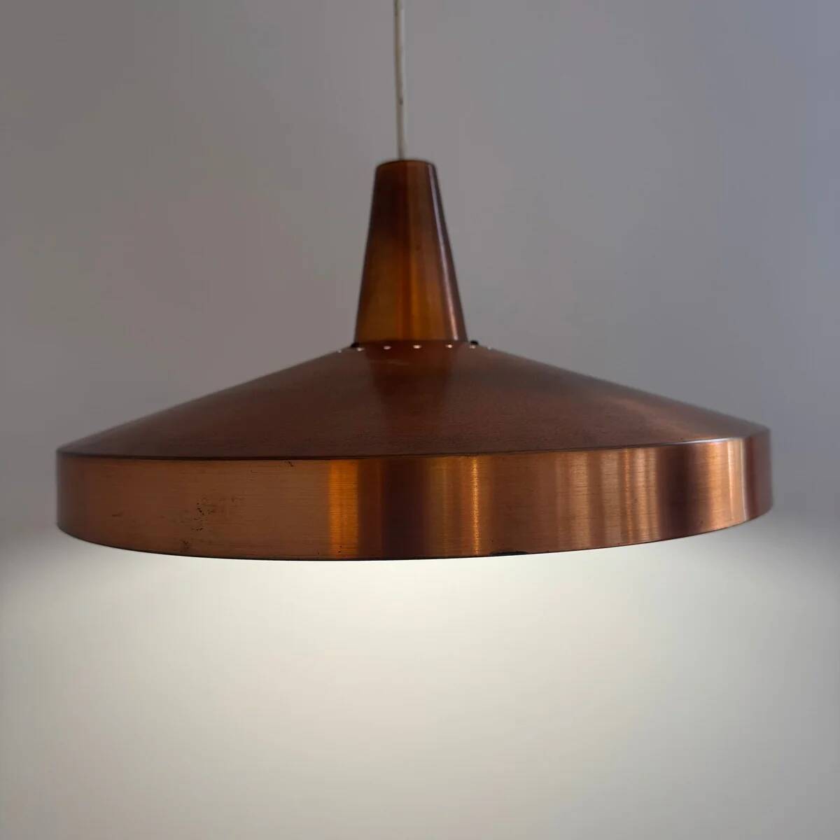 Metal pendant light, Denmark 1960
