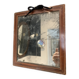 Antique mercury mirror in wood, late 19th century
