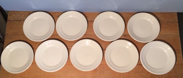 Set of  9 Digoin Saarguemines dessert plates