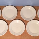 Set of  9 Digoin Saarguemines dessert plates