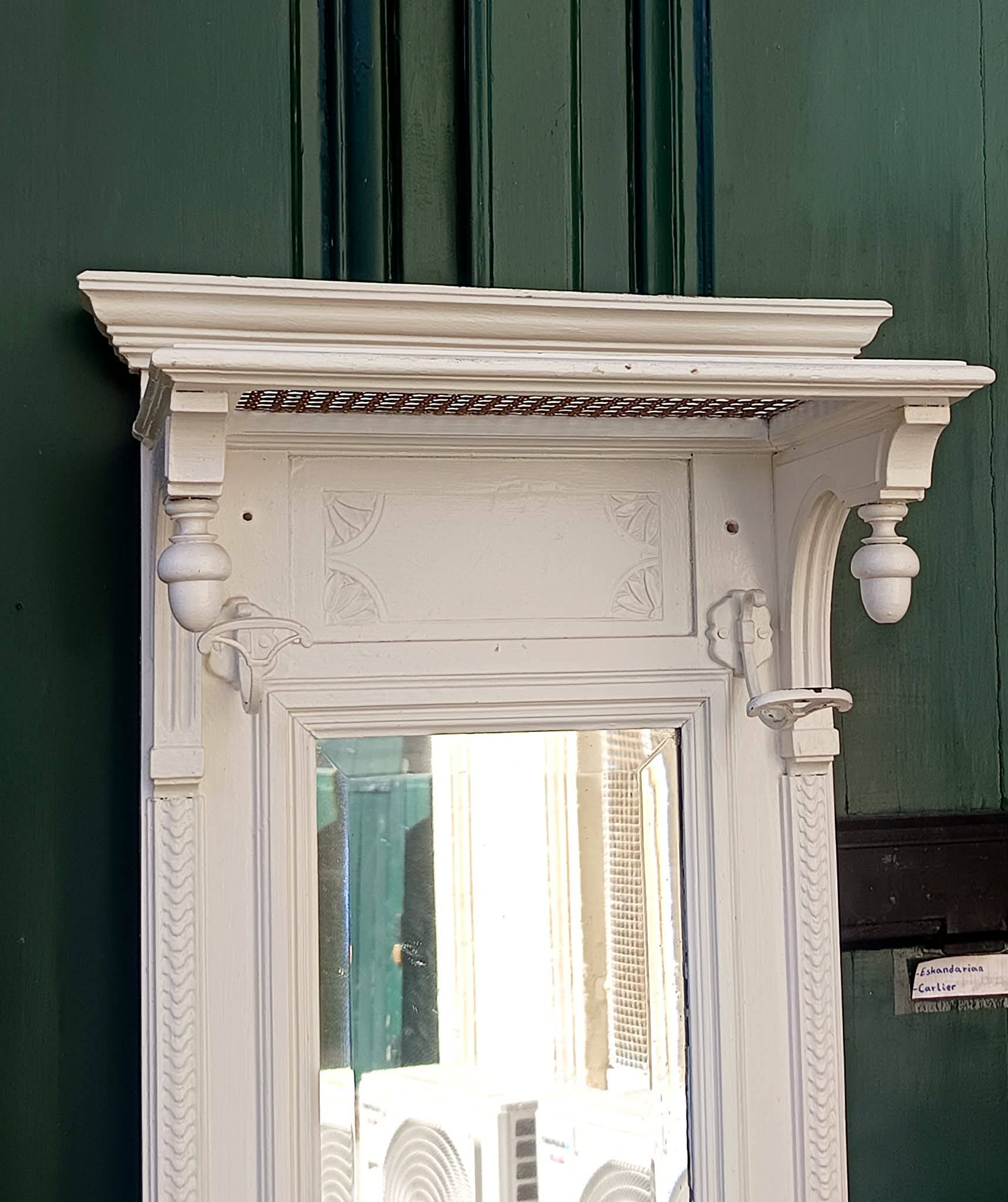 Wood and caning coat rack Louis XVI