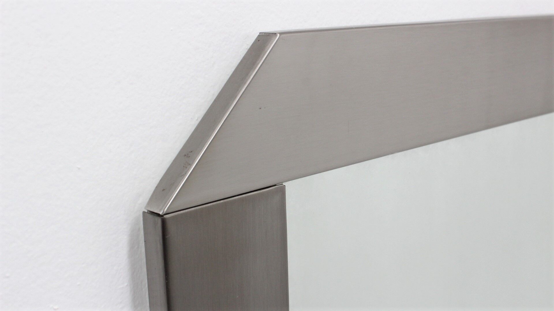 Vintage stainless steel mirror by Valenti 1970s 70x70cm