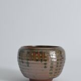 Midcentury-Modern Stoneware Bowl Dripping Motif in the Style of Margaret Rey