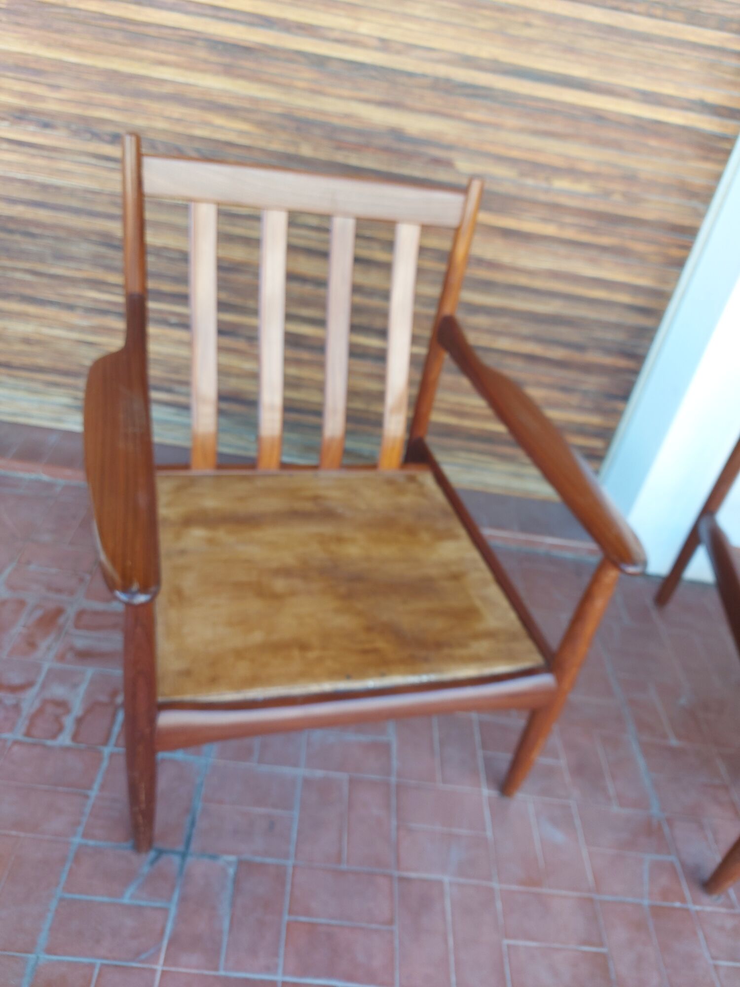 Scandinavian armchair Grete Jalk in teak, 50