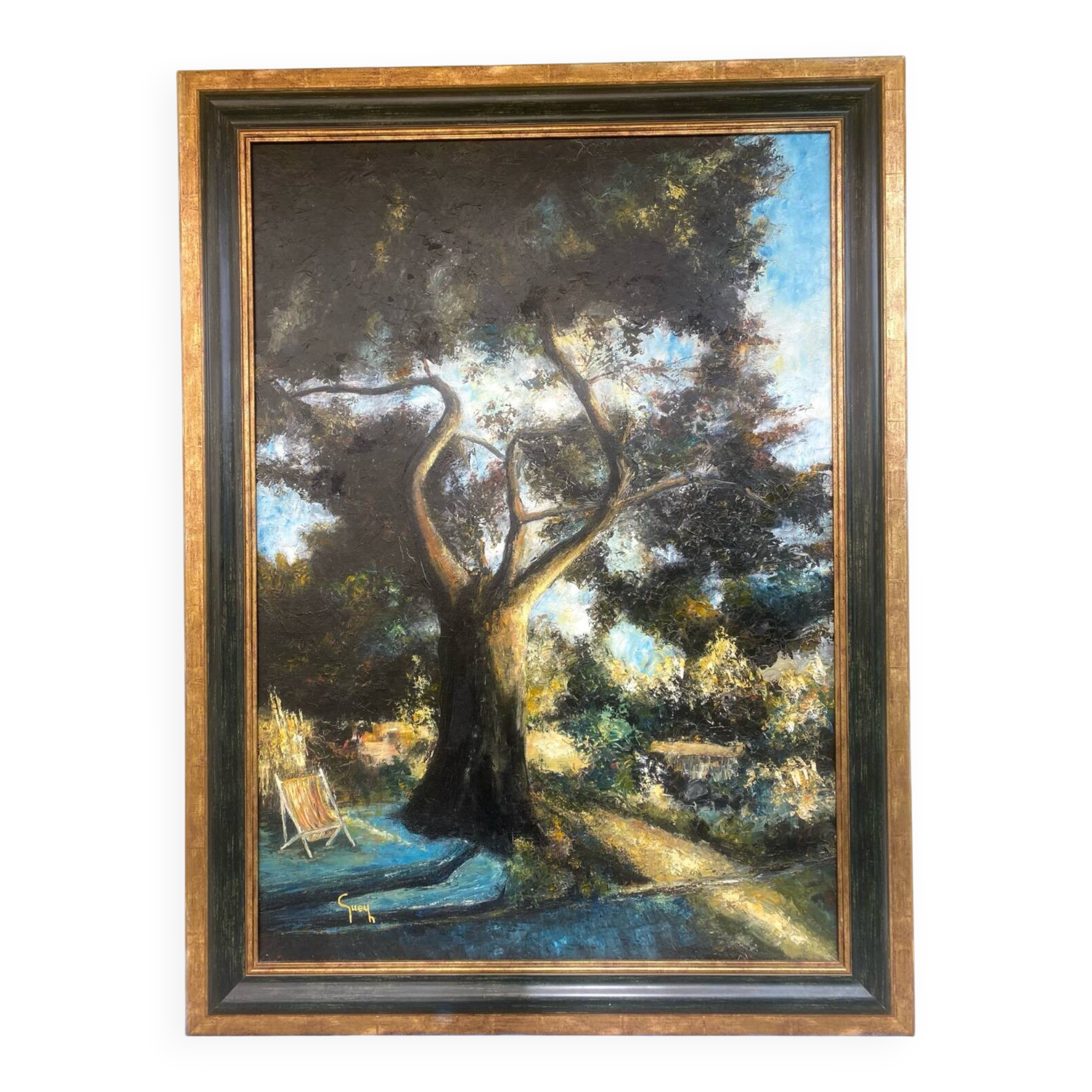 Henri Guey, The Great Pine, oil on canvas, Balaruc-les-Bains