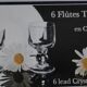 Lots de 6 flûtes à champagnes Crystal d'Arques