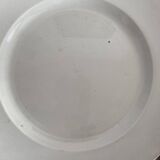 Set of large round white earthenware dishes from Creil and Montereau, 19th century