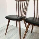 Lot de 4 chaises bistrot vintage Baumann Menuet – hêtre massif