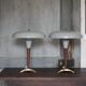 Pair of tripod lamps, 1950s design, bedside lamp, decor.