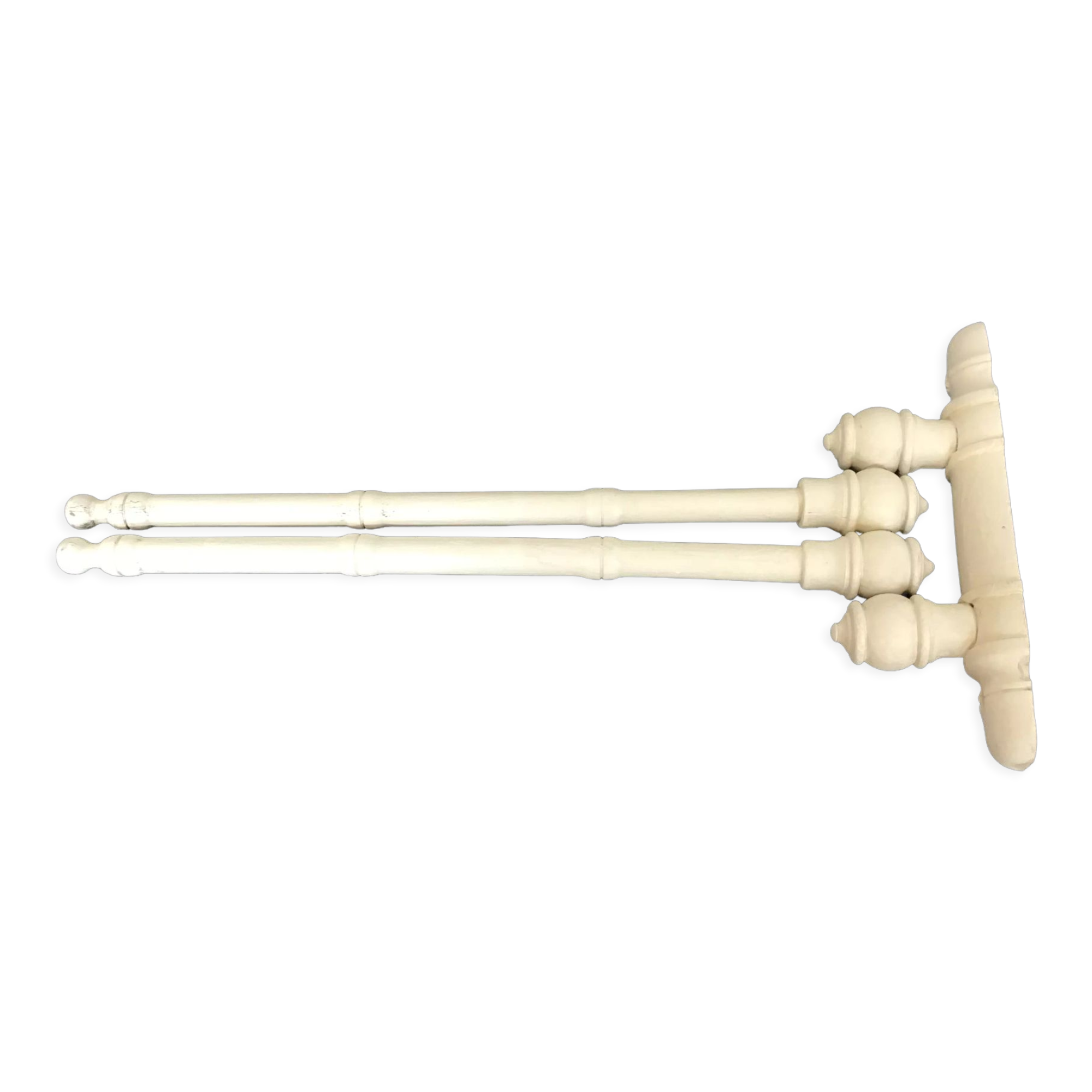 Vintage wooden towel rack bamboo style