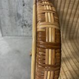 Rattan and wicker armchair from the 1970s.