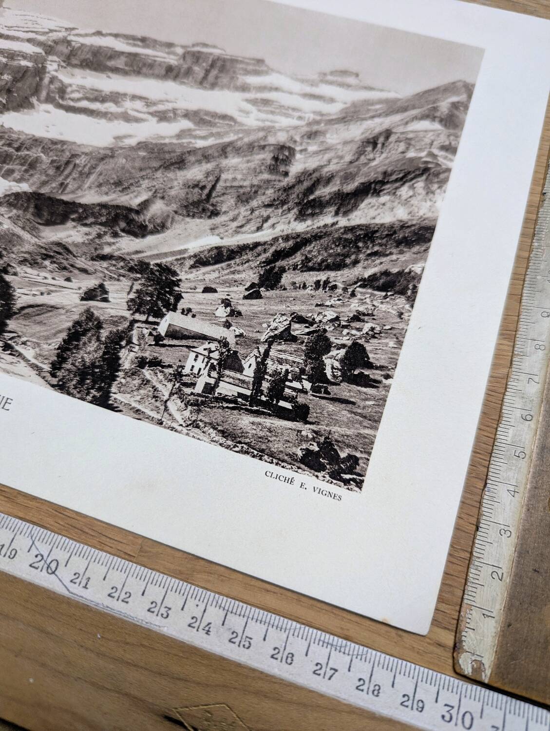 The circus of Gavarnie, Hautes-Pyrénées, photo print from 1937.