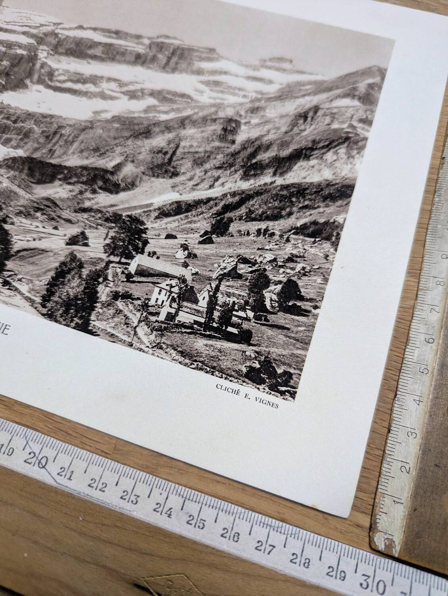 The Gavarnie Circus, Hautes-Pyrénées, photo print from 1937.