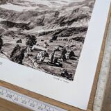 The circus of Gavarnie, Hautes-Pyrénées, photo print from 1937.