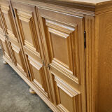 Mid 20th century solid oak brutalist sideboard