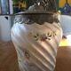 Art nouveau enamelled glass candy box