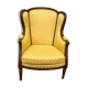Fauteuil bergère Louis XVI à oreille