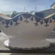 Antique sauce boat Terre de Fer Clairefontaine Model Doullens blue Vintage
