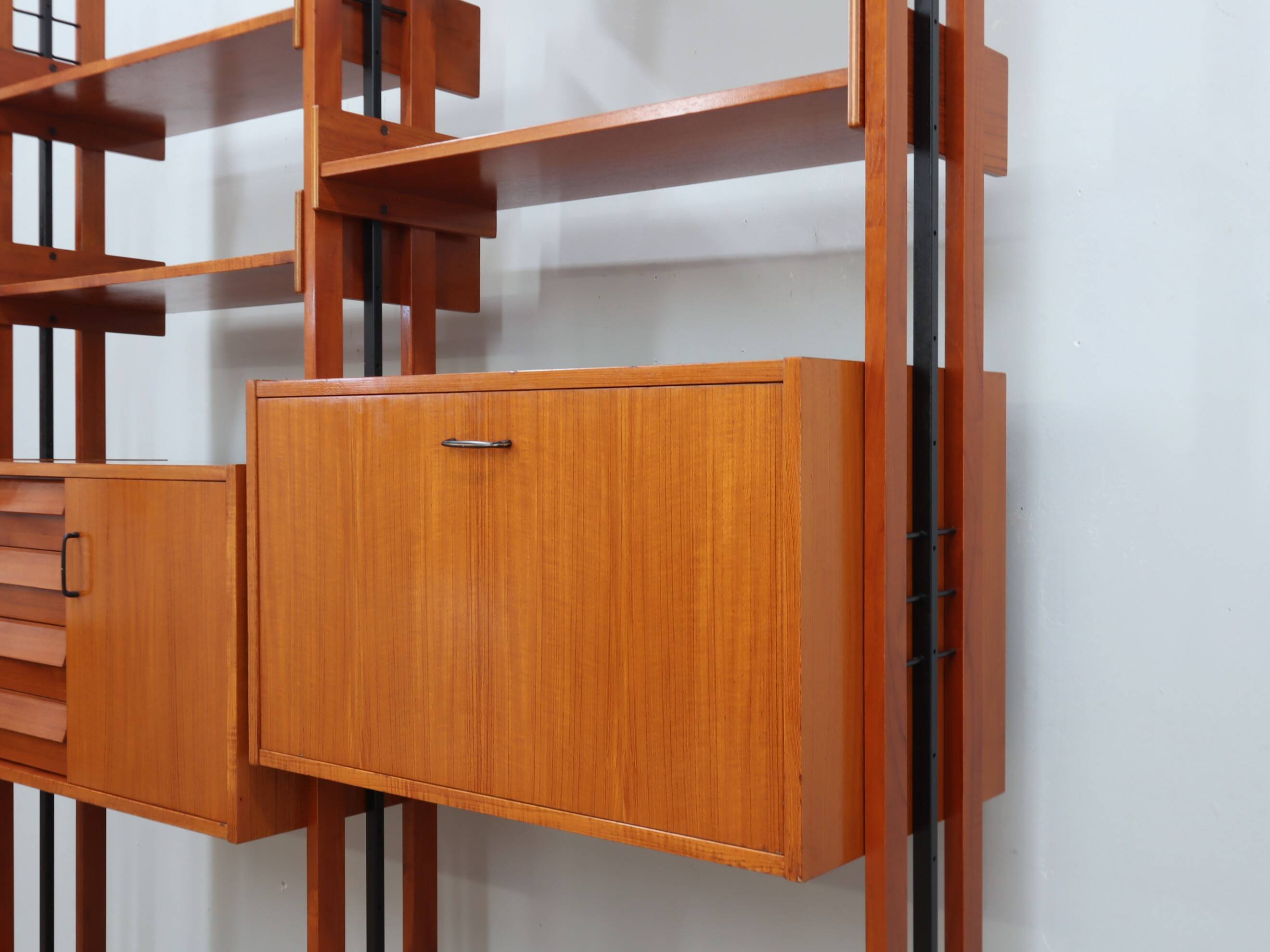 Mid-Century Italian teak bookcase / room divider AV Arredamenti 1960s