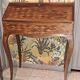 Small 19th century Napoleon III style secretary with folding top and marquetry