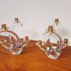 Schneider pair of vintage Crystal candlesticks