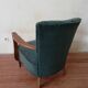 Fauteuil des années 50 velours vert
