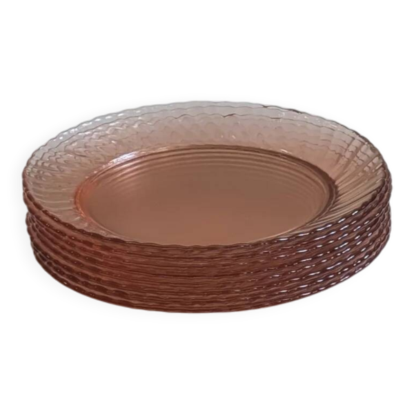 8 assiettes à dessert rosaline