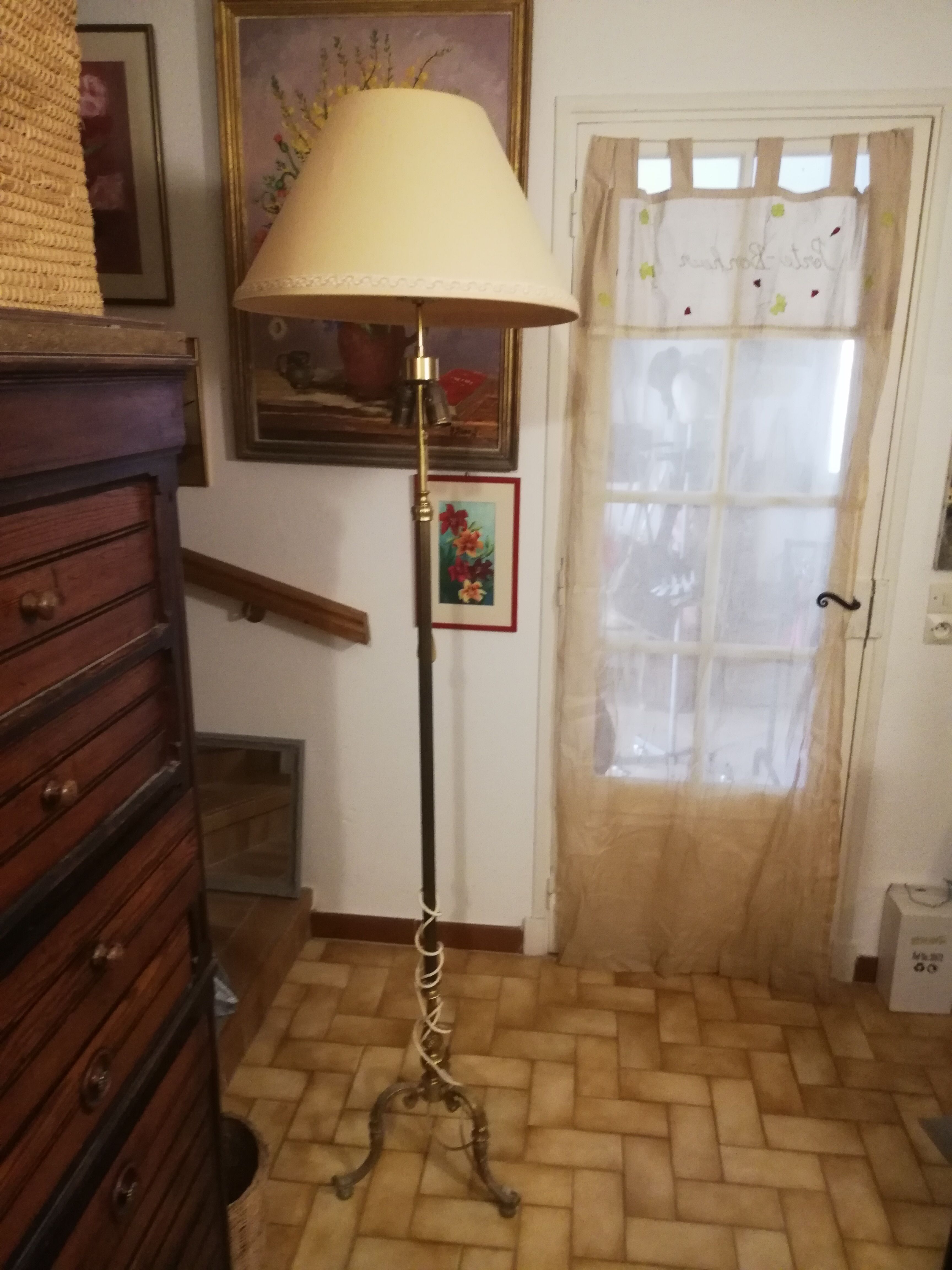 Tripod lamp bronze 1930/1950 style Louis XV