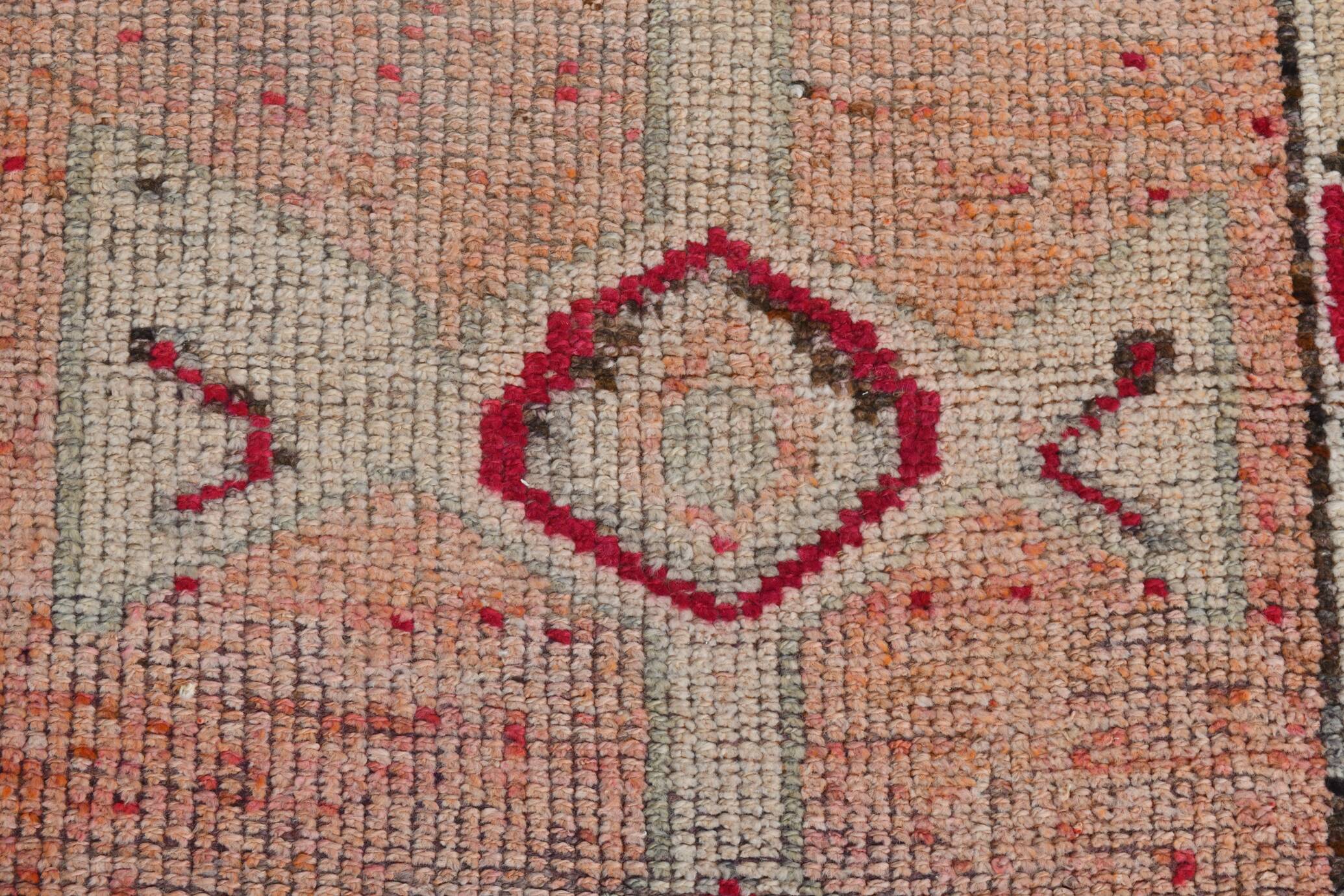 3x12  Red Brown Vintage Runner Rug, 86x369Cm SK 22862