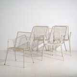 Antique outdoor chairs with armrests (circa 1920). Set of 4 pieces no. 4