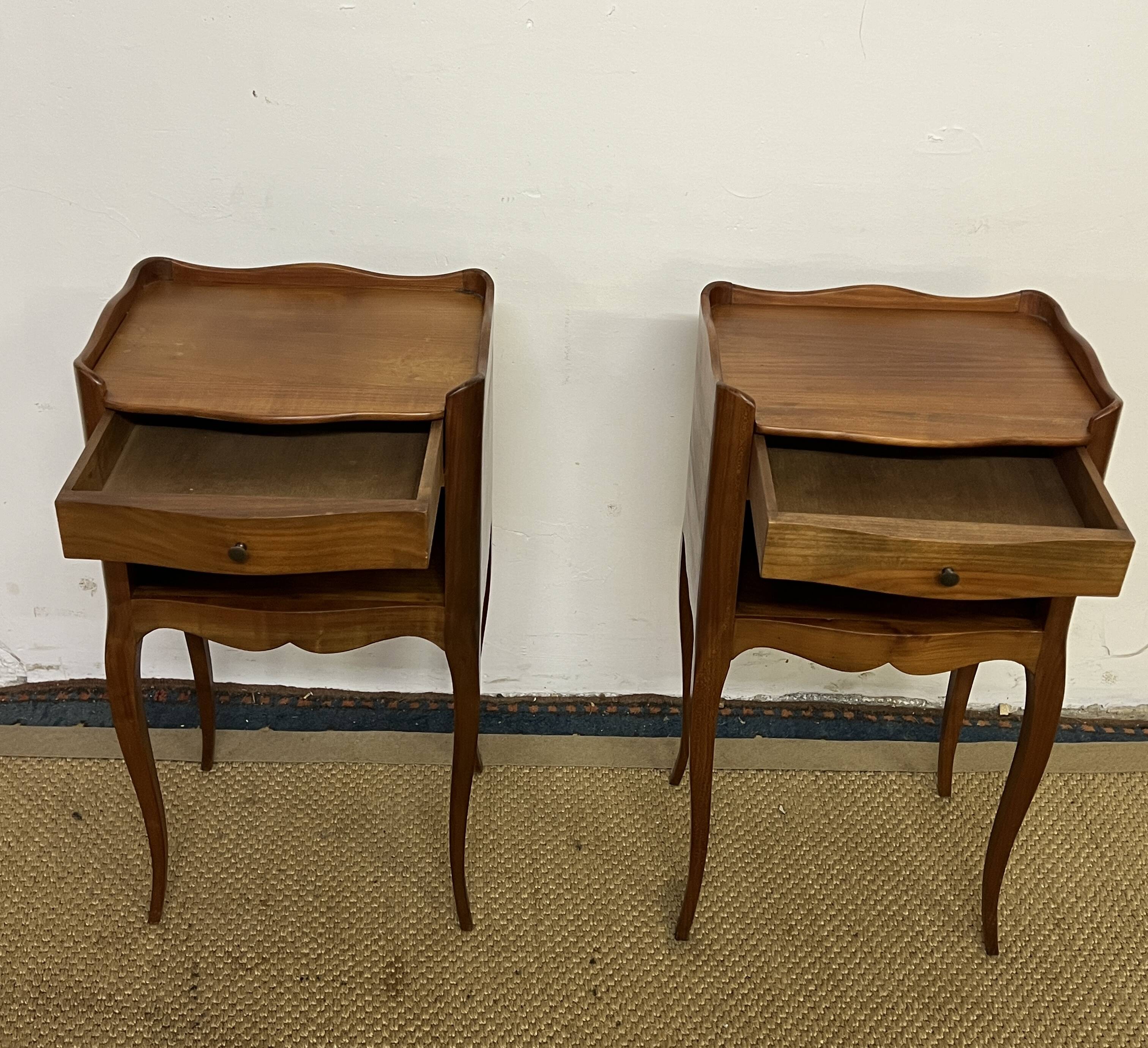 Pair of Louis XV style bedside tables