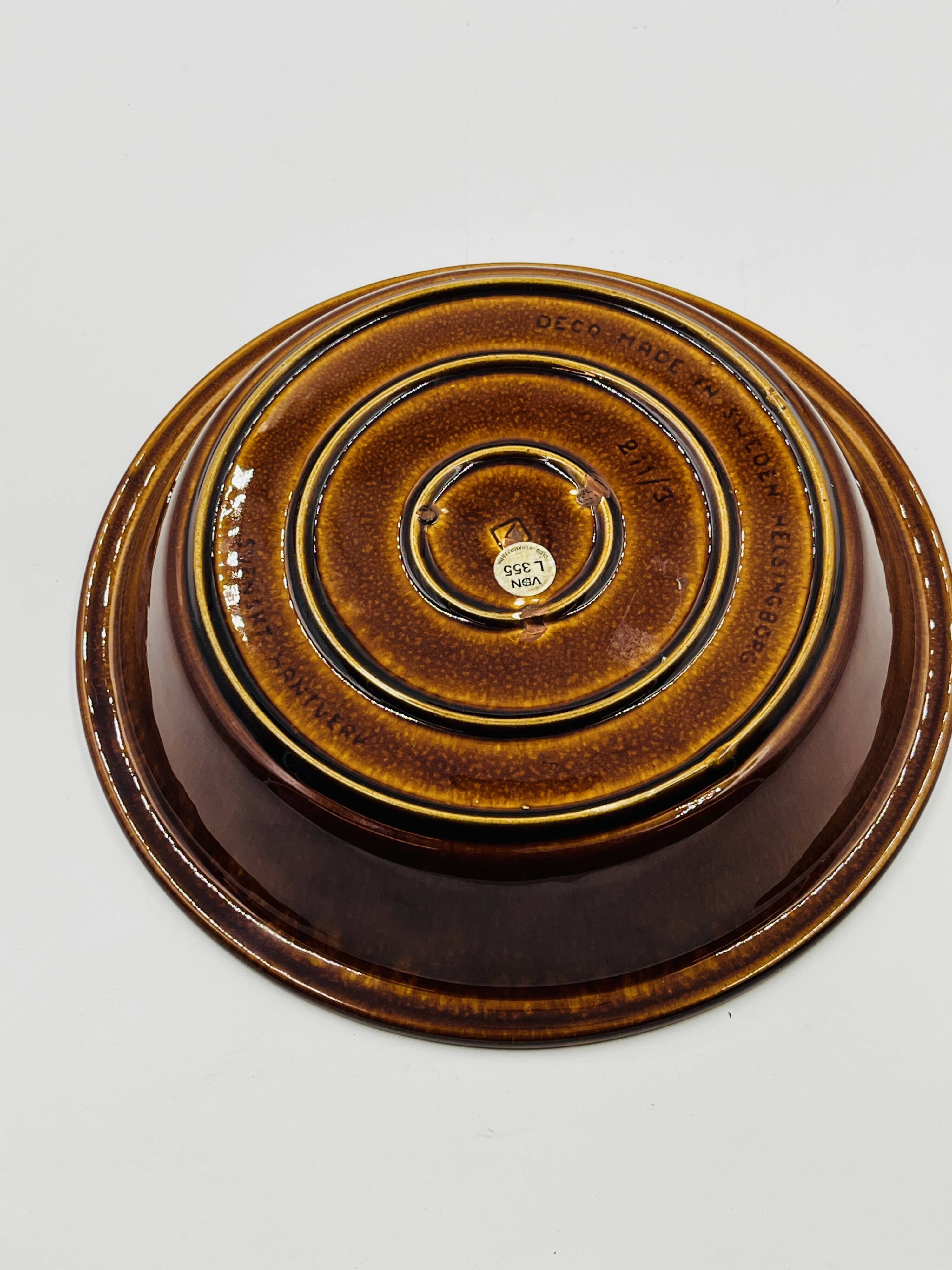 Plat rond Deco Hälsingborg Ringar K.J. Svensson, 1970