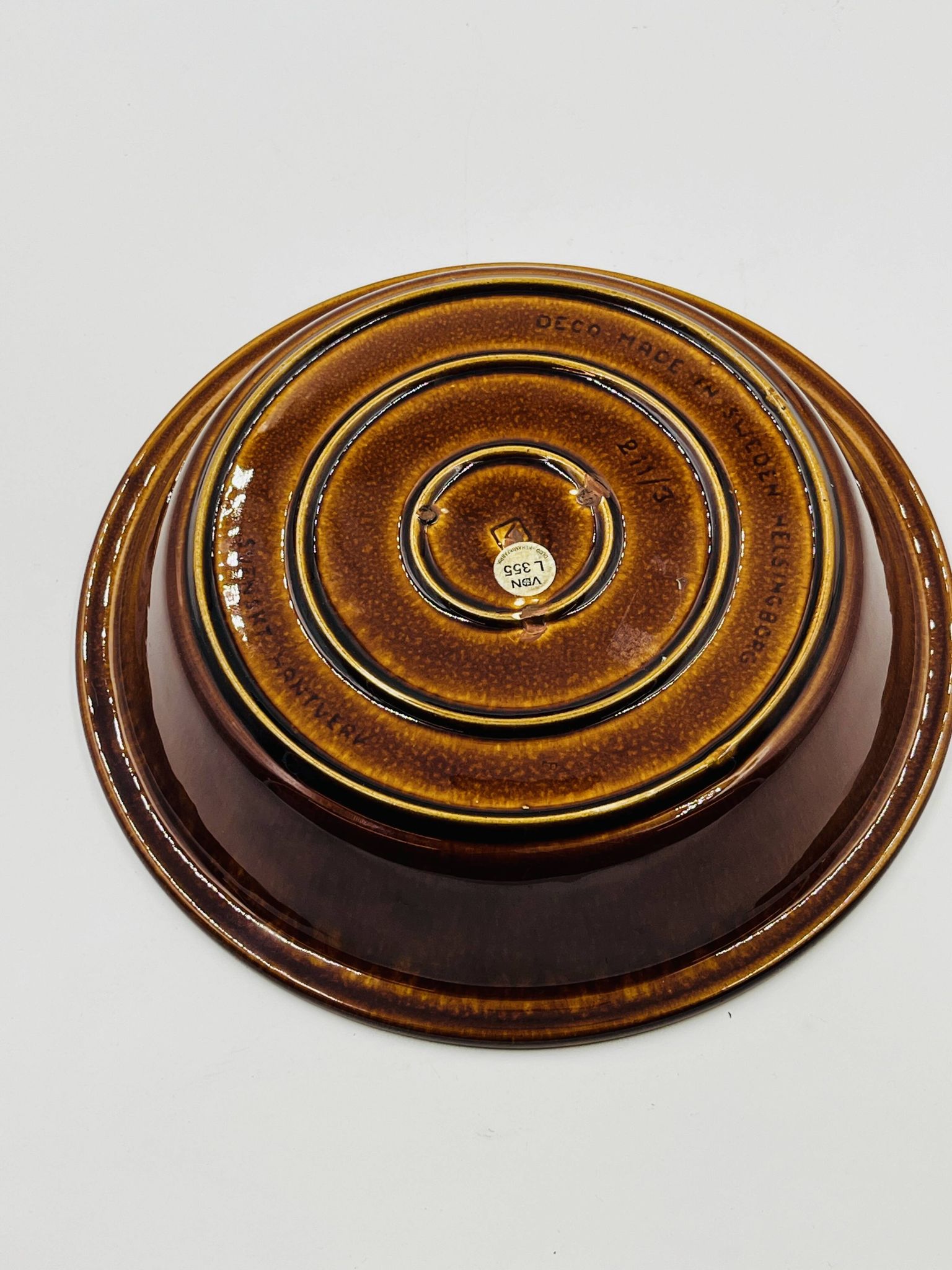 Plat rond Deco Hälsingborg Ringar K.J. Svensson, 1970
