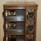 Antique Art Nouveau Victorian hand-carved revolving library.