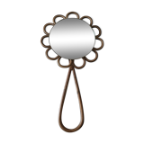 Hand rattan mirror 15x28cm