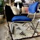 70s velvet and chrome armchair