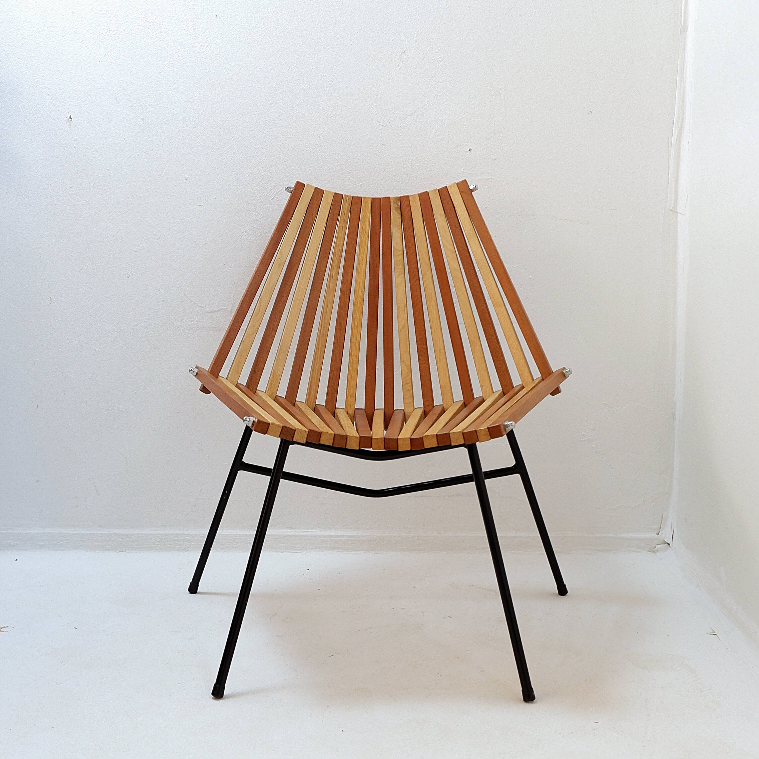 "Slats" chair in the style of Mod. 218 by Dirk Van Sliedregt for Rohé