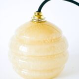 Small glass ball pendant from Clichy, Yellow, 1930
